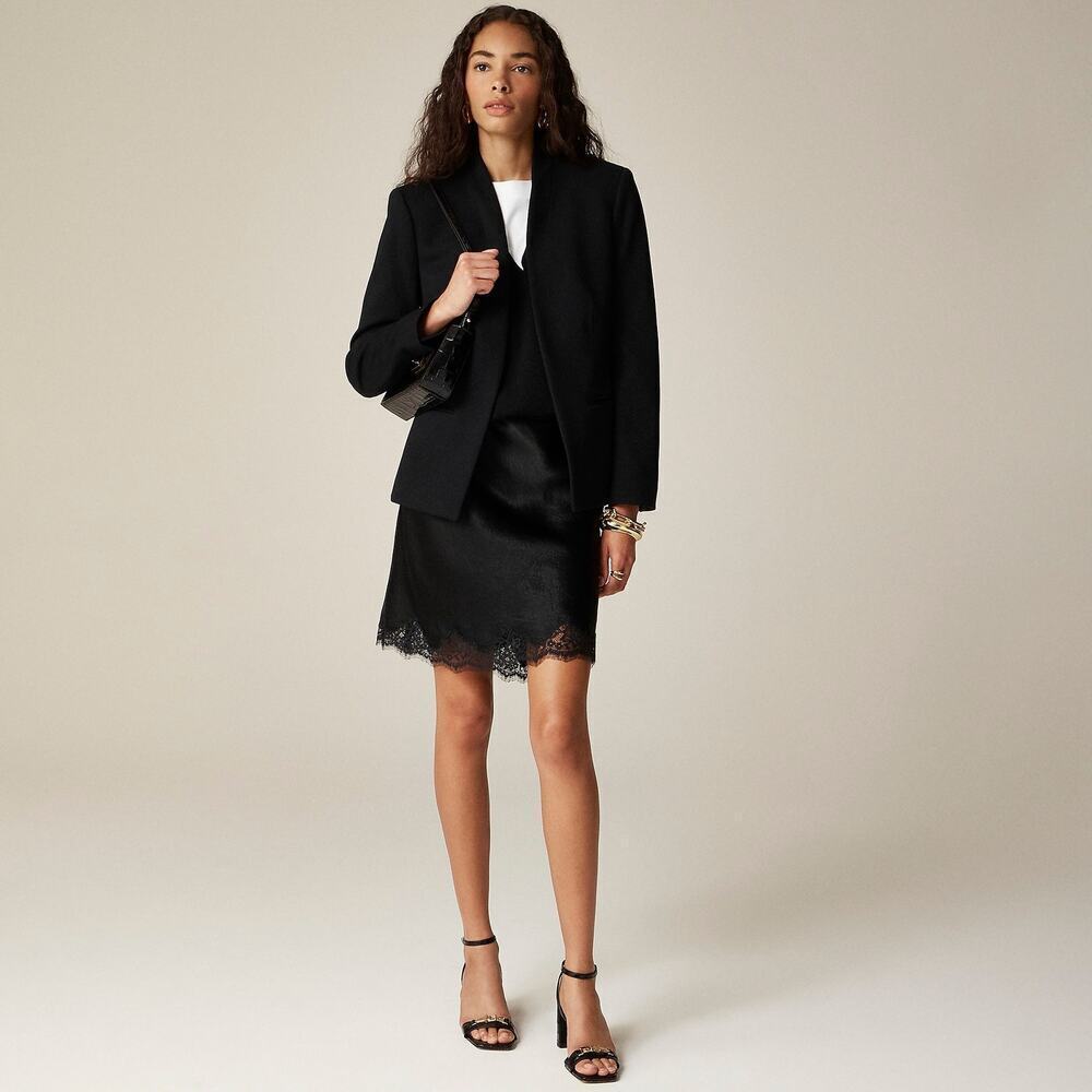 J. Crew Long Sleeve Going-Out Blazer in Stretch Twill Black Size 10 NWT